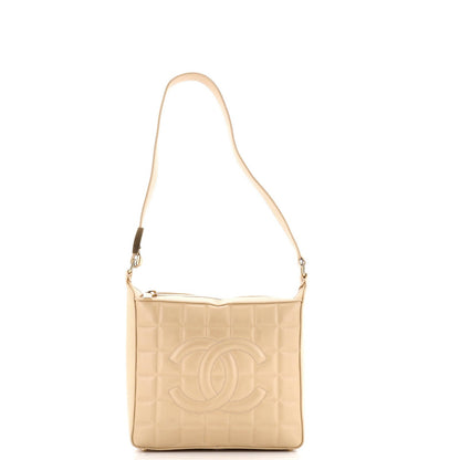 Chanel Chocolate Bar Cc Shoulder Bag Quilted Leather Small