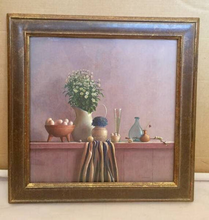 Julien Landa Original Painting Oil on Canvas Signed Framed - Still Life SPRING