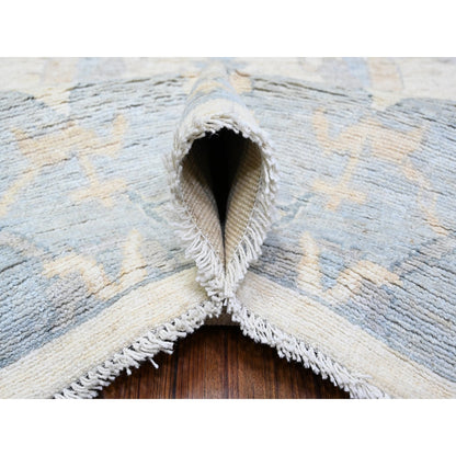 10'X15'10" Ivory Afghan Angora Oushak Wool Hand Knotted Oversized Rug
