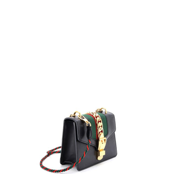 Gucci Sylvie Chain Shoulder Bag Leather Mini