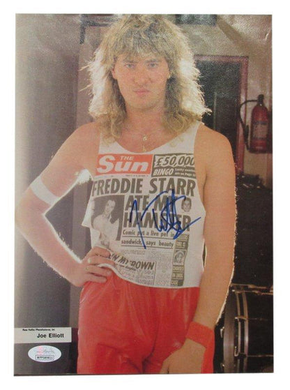 Joe Elliot Autographed Magazine 8X10 Photo Def Leppard Jsa