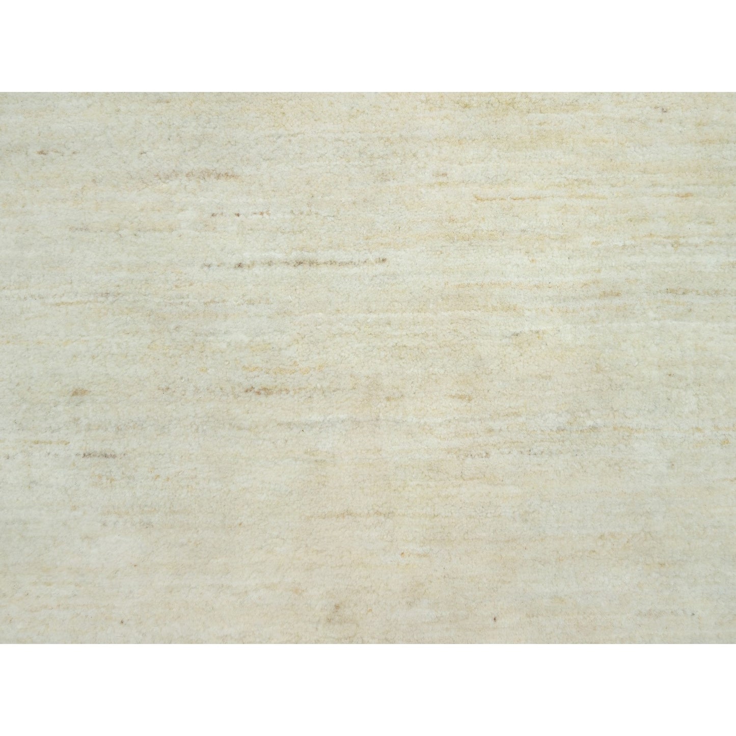 2'6"X6' White Luxuriouss Wool Hand Knotted Runner Oriental Rug