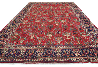 Vintage Handmade Oriental Rug Pictorial Design