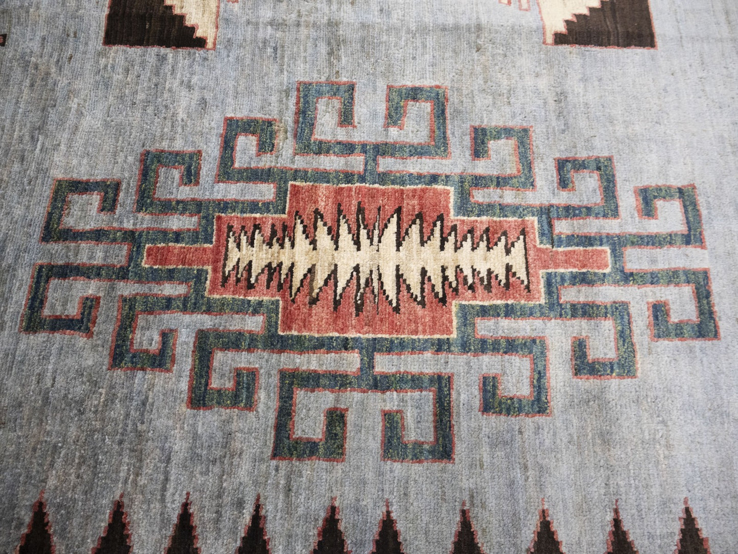 Geometric Tribal Afghan Oriental Rug Handmade Farmhouse Decor Carpet 10X14