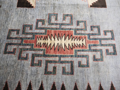 Geometric Tribal Afghan Oriental Rug Handmade Farmhouse Decor Carpet 10X14