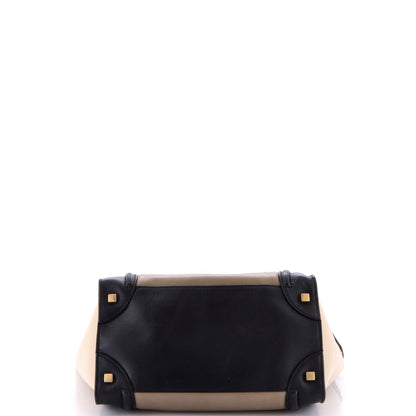 Celine Bicolor Luggage Bag Leather Mini