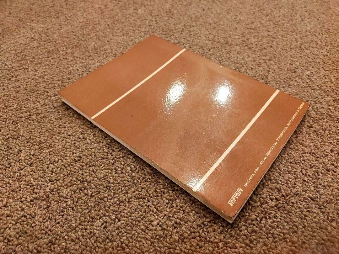 Ferrari 512Bb Owner'S Manual European Edition