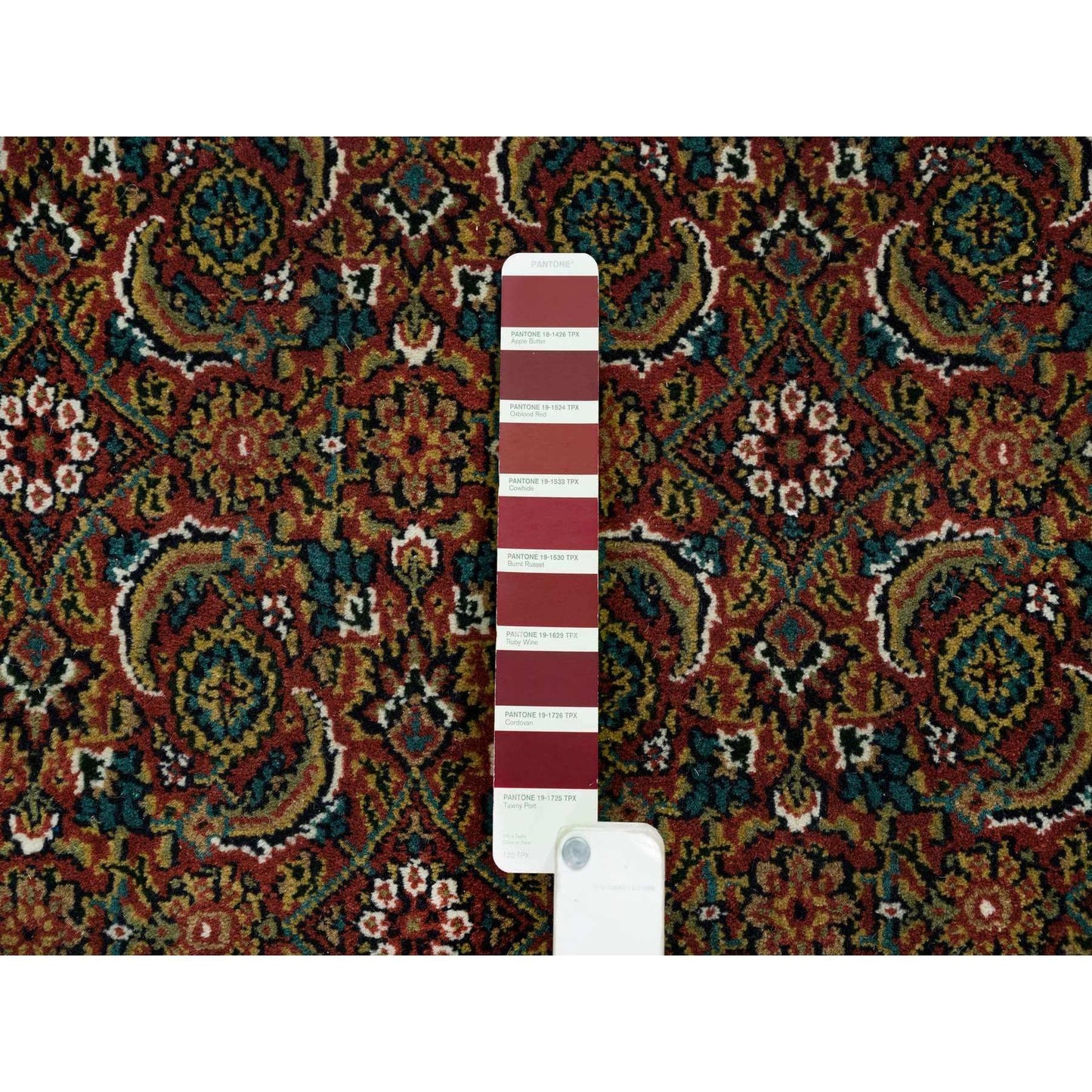 6'X9'5" Red Herrita Hand Knotted 250 Kpsi Wool Oriental Rug