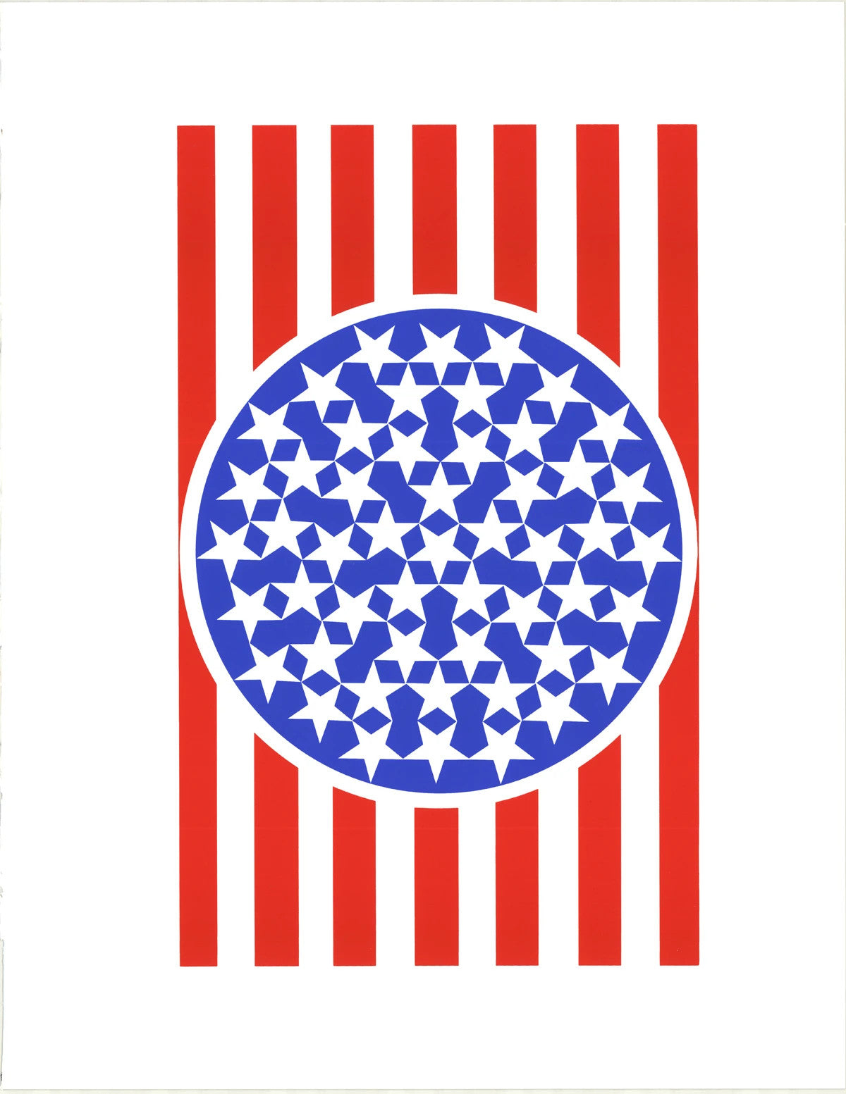 Robert Indiana New Glory Banner I " Serigraph Pop Art Blue, Red, Wh