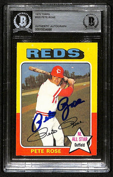 1975 Topps Pete Rose Signed/Autographed Card #320
