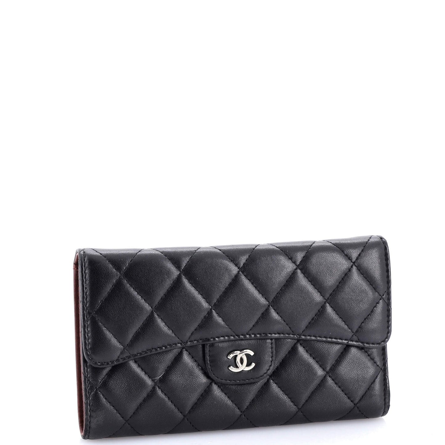 Chanel L-Flap Wallet Quilted Lambskin Long