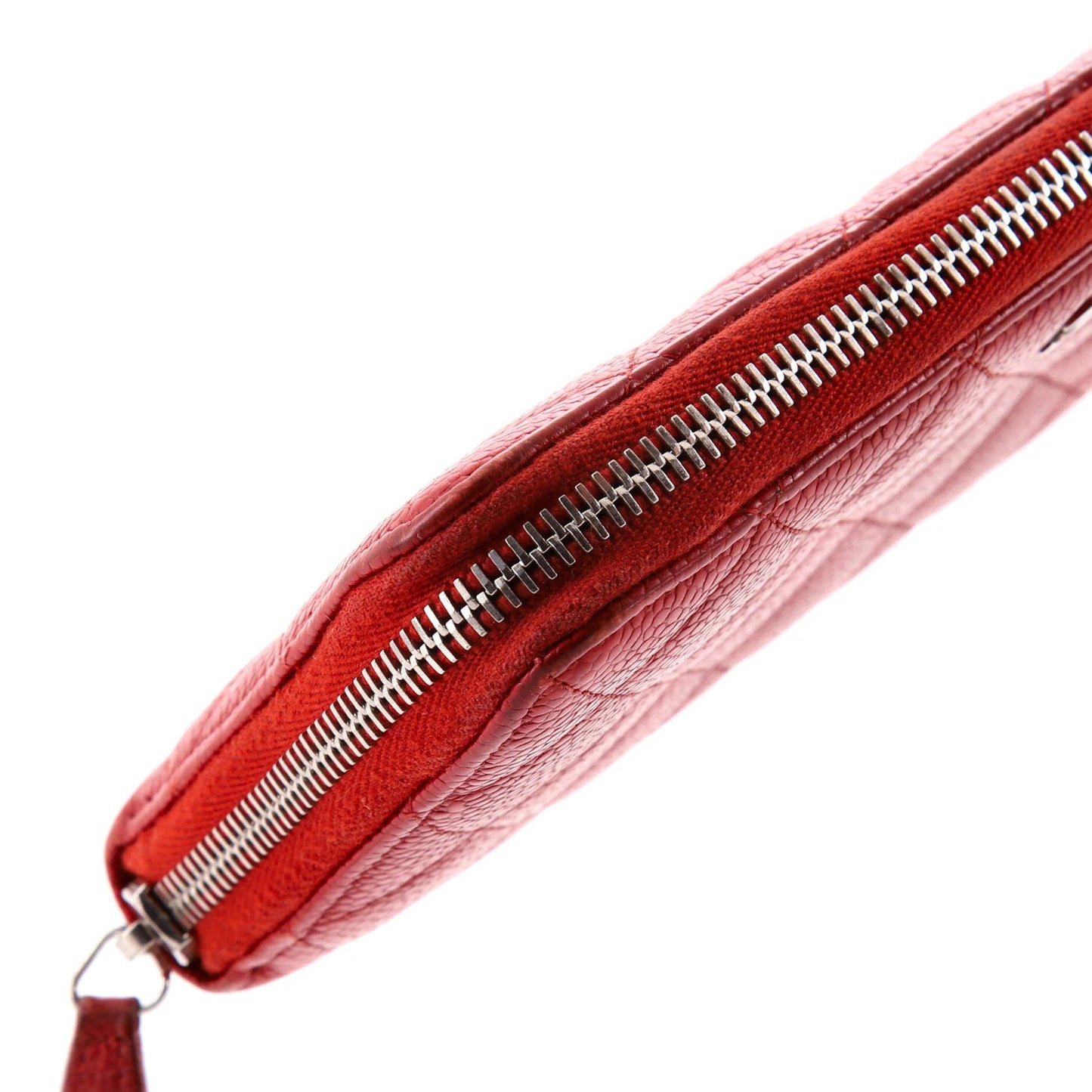 Chanel Zip Around Wallet Quilted Caviar Long