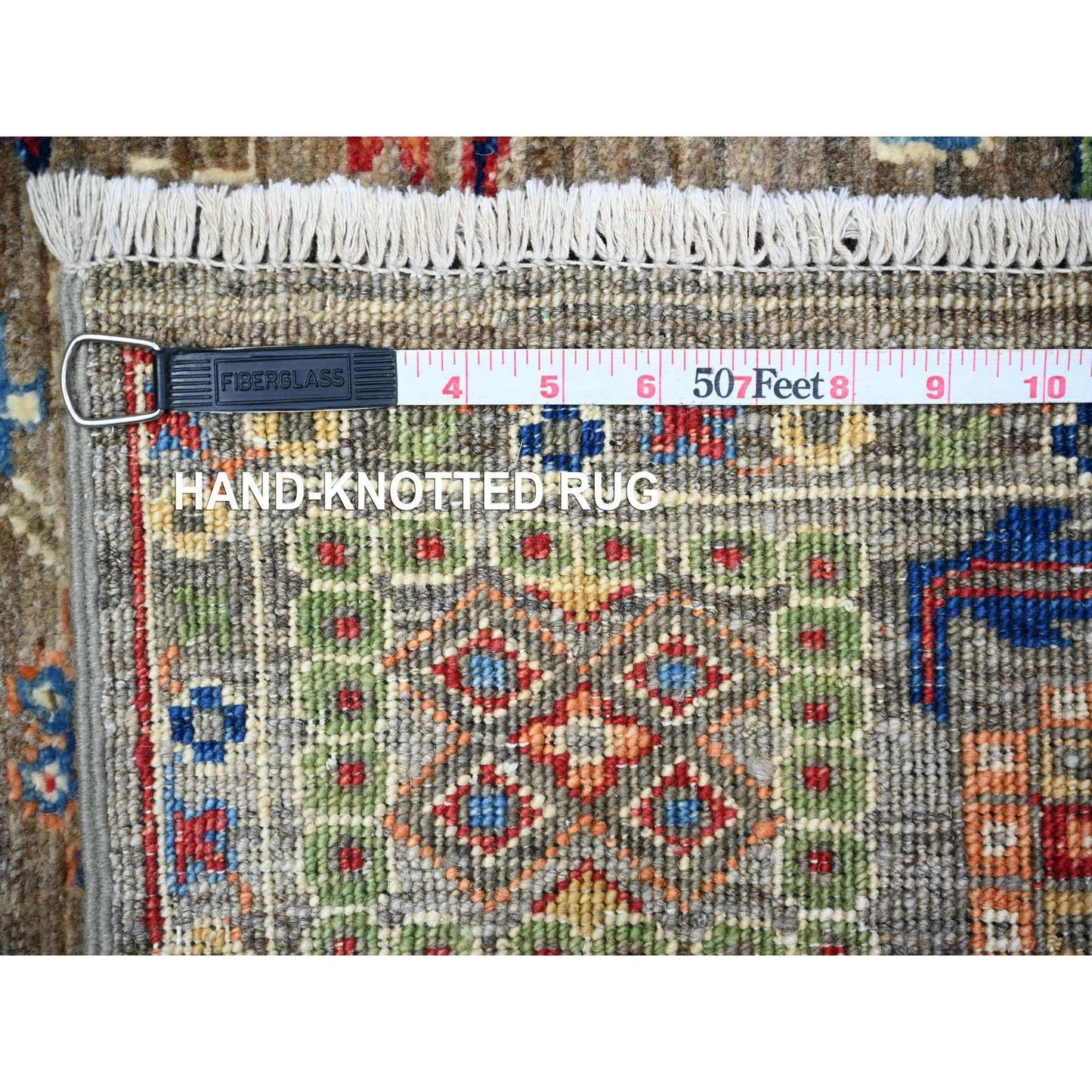 4'1"X5'7" Gray Aryana Mahal Design Vegetable Dyes Oriental Rug