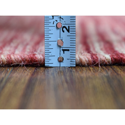 5'1"X6'7" Sunset Shades Reversible Kilim Pure Wool Handwoven Oriental Rug