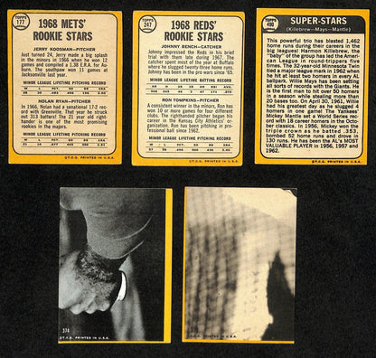 1968 Topps Baseball Card Complete Set (1-598) Bench Ryan Mantle Mays 195367