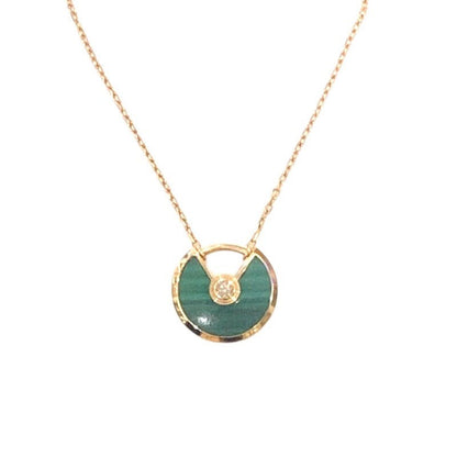 Cartier Amulette De Cartier Necklace Gold Green 750Pg Malachite