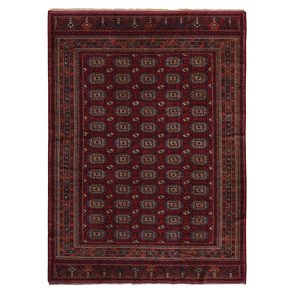 6'10"X9'7" Angels Red Antique Tourkaman Clean 100% Wool Hand Knotted Rug