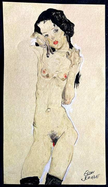 Egon Schiele (Lithograph Coa Signed Numbered In Pencil Limited)