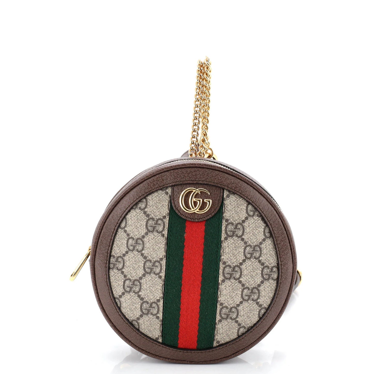 Gucci Ophidia Round Backpack Gg Coated Canvas Mini