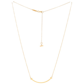 Tiffany & Co. T Smile Pendant Necklace 18K Rose Gold Small