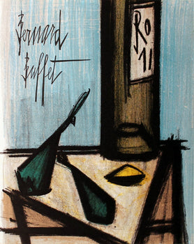 Bernard Buffet Still Life With Bottle 