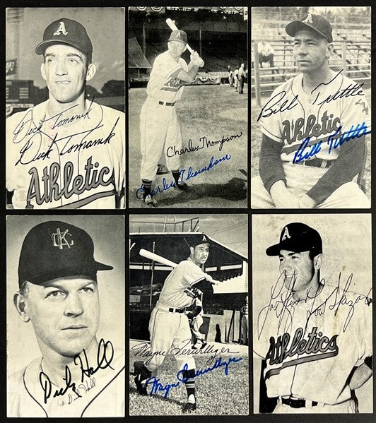 Lot Of (19) 1955-61 Kansas City A'S Signed 3.5X5.5 Team Issued Photos 200514