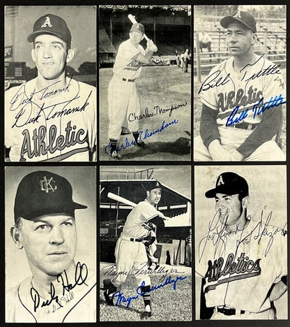 Lot Of (19) 1955-61 Kansas City A'S Signed 3.5X5.5 Team Issued Photos 200514