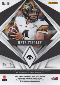 Nate Stanley Autographed 2020 Panini Chronicles