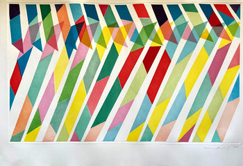Piero Dorazio Acquaforte 80X120 Signed Hand