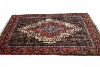 Vintage Handmade Oriental Area Rug Geometric
