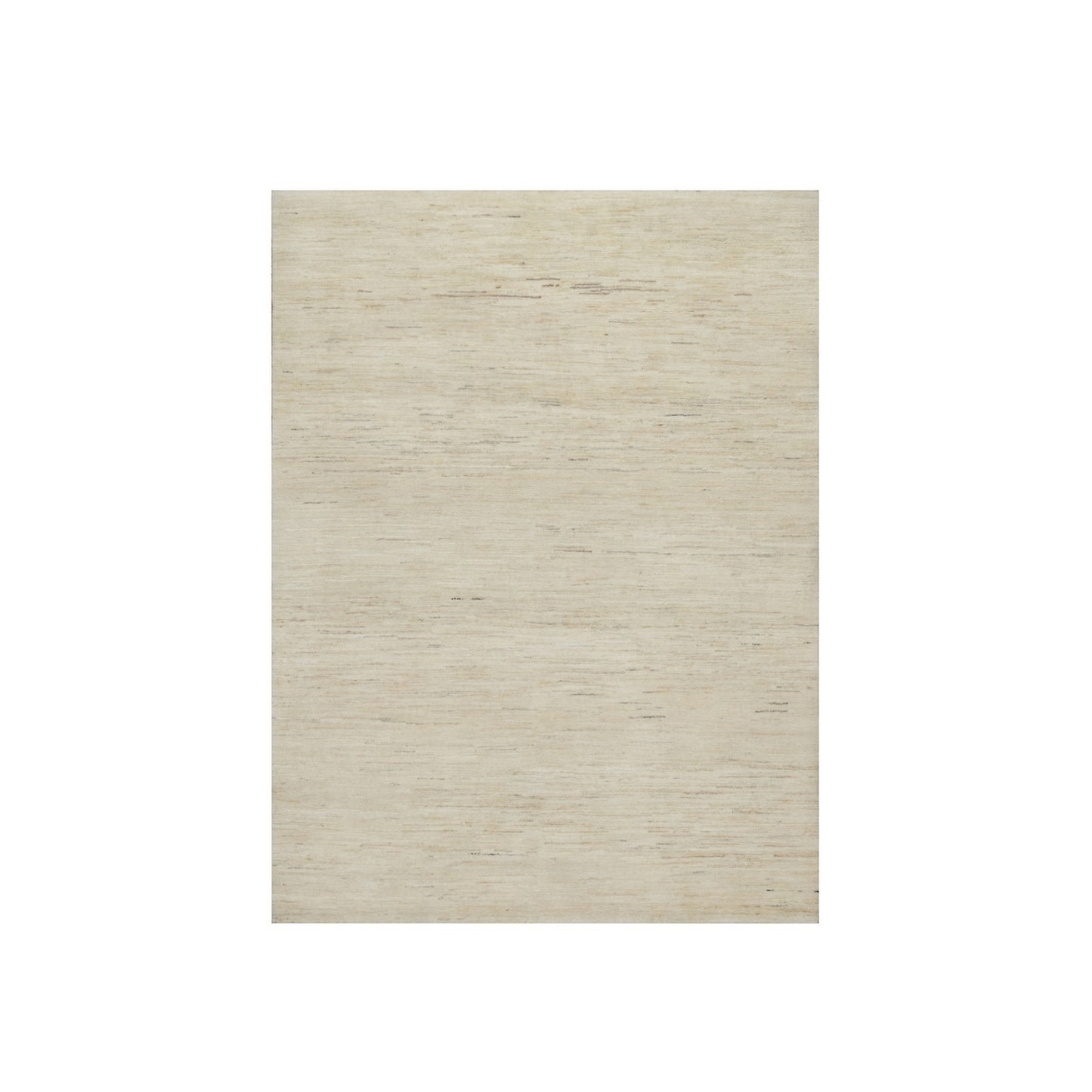 4'9"X6'4" White Modern Plain Design Pure Wool Hand Knotted Oriental Rug