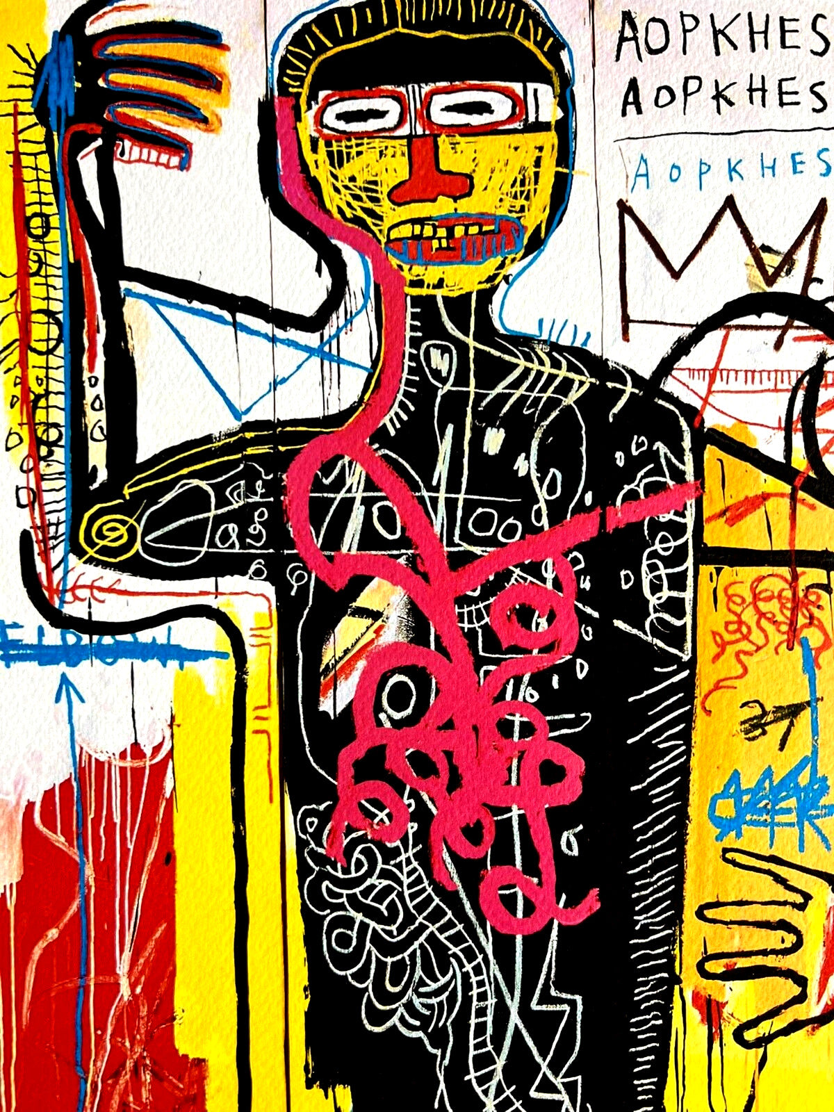 Jean-Michel Basquiat Lithograph Handmade Coa Signed By Hand Numbered