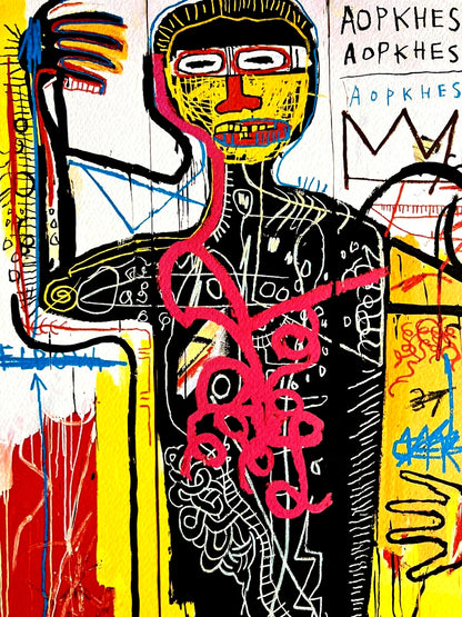Jean-Michel Basquiat Lithograph Handmade Coa Signed By Hand Numbered