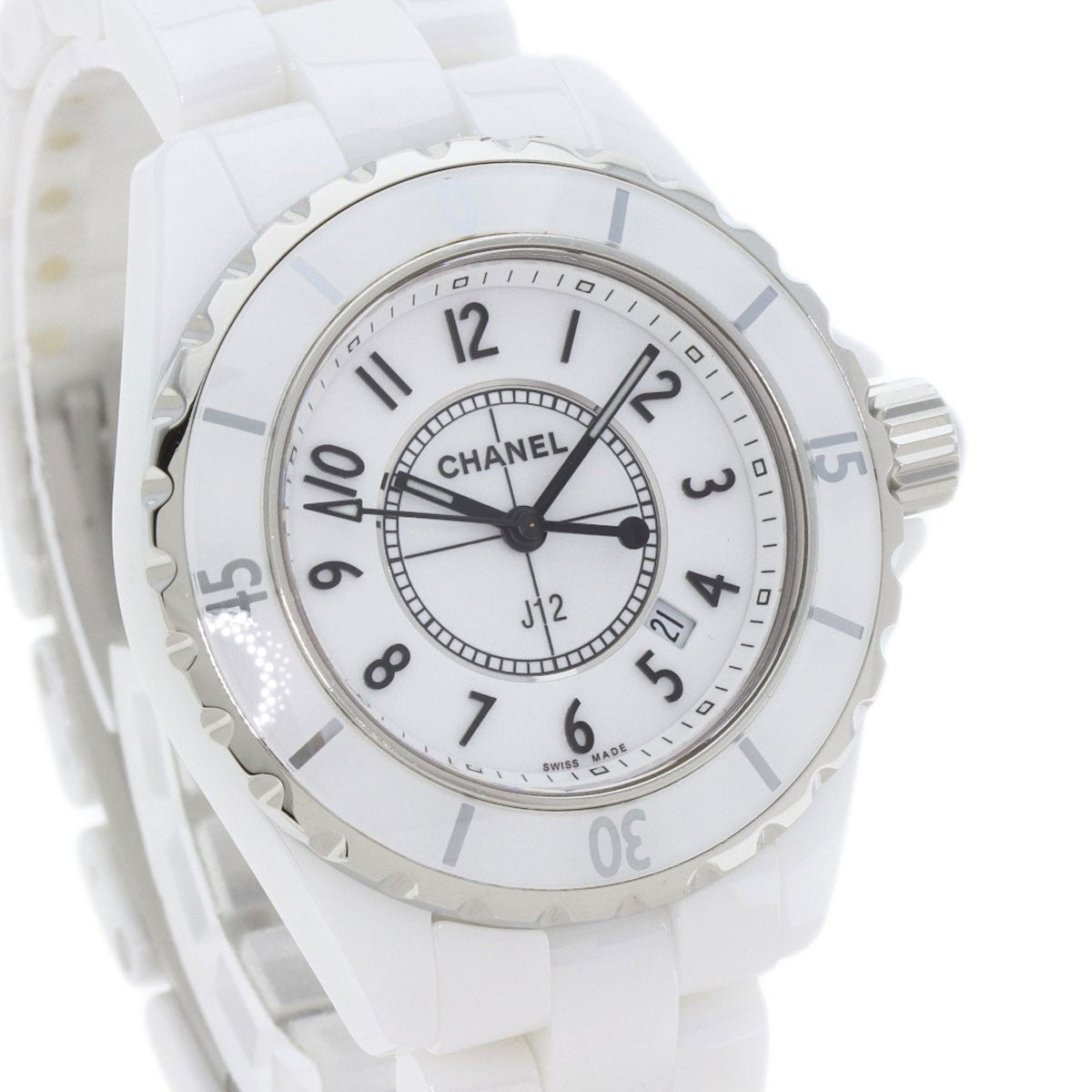 Chanel J12 1.3 "White Ceramic Watches H0968 Ceramic/Ceramic