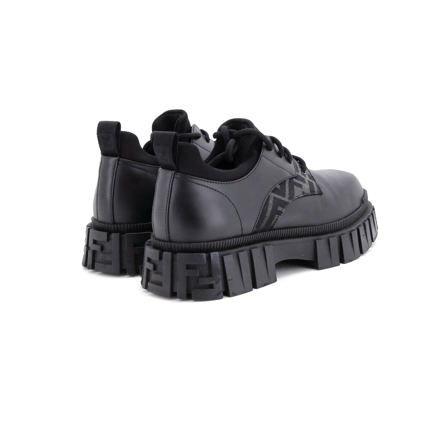 Fendi Fendi Force Oxfords Leather With Zucca Jacquard