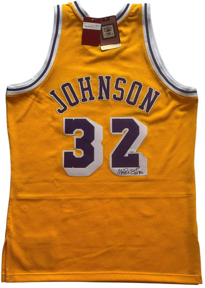Magic Johnson Autographed Lakers Mitchell & Ness Authentic Jersey (Jsa)