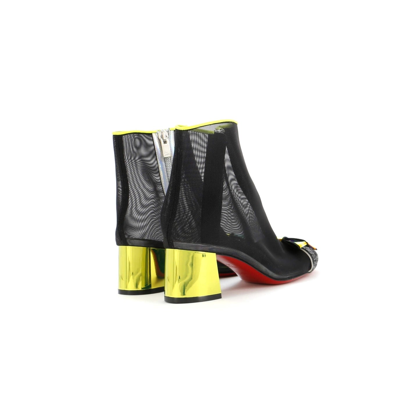 Christian Louboutin Women'S Checkypoint Booties Mesh And Patent 55