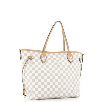 MM Louis Vuitton Neverfull NM Tote Damier with Braided Detail