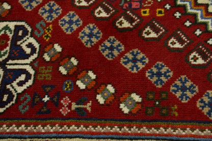 4X5 Ft Handmade Vintage Style Rug Tribal Design