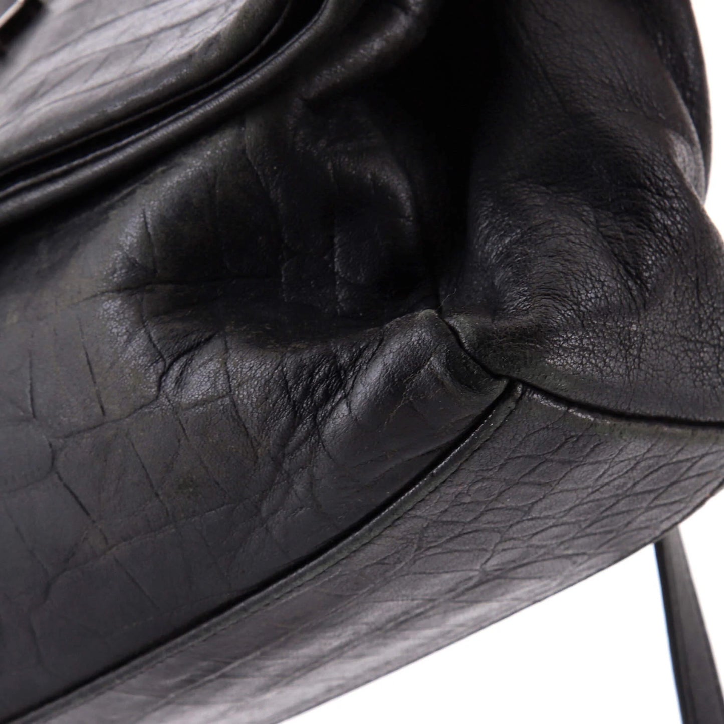 Saint Laurent West Hollywood Shoulder Bag Crocodile Embossed Leather Medium