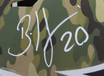 Brian Dawkins Hof Autographed Full Size Camo Replica Helmet Eagles Bas 181019