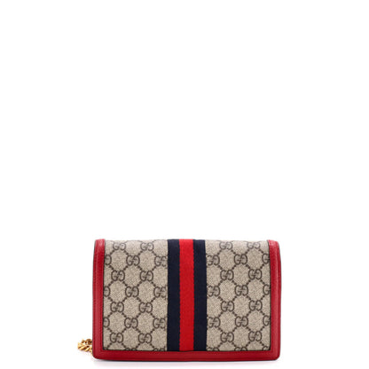 Gucci Queen Margaret Chain Wallet Gg Coated Canvas Mini