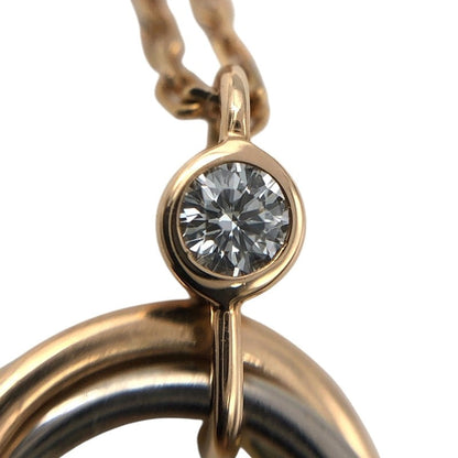 Cartier Trinity 1P Diamond Necklace K18Yg