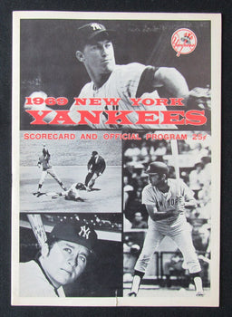 1969 Yankees Vs. Oakland A'S Scorecard & Program