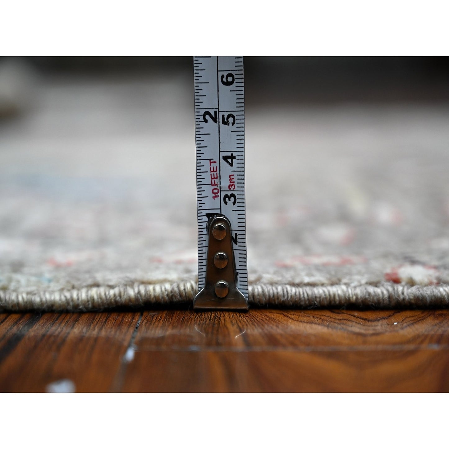 3'1"X5'1" Elephant Gray Birds Paradise Runner Hand Knotted Oriental Rug