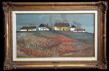 Csiks Andrs 1974 Original Hungarian Landscape Oil Painting 