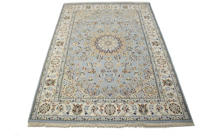 5X7 Ft Handmade Indo-Nain Classic Floral Style