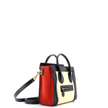 Celine Tricolor Luggage Bag Leather Nano