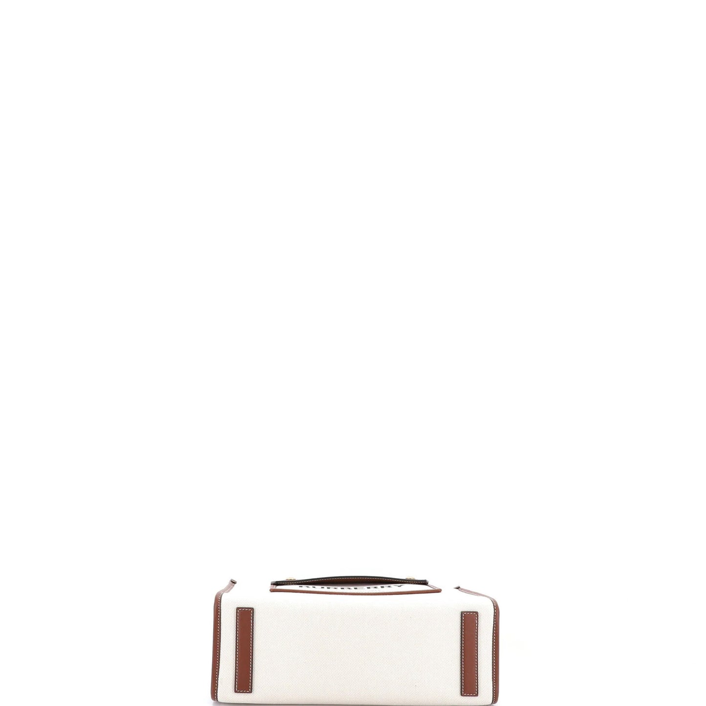 Burberry Freya Shopping Tote Canvas With Leather Small