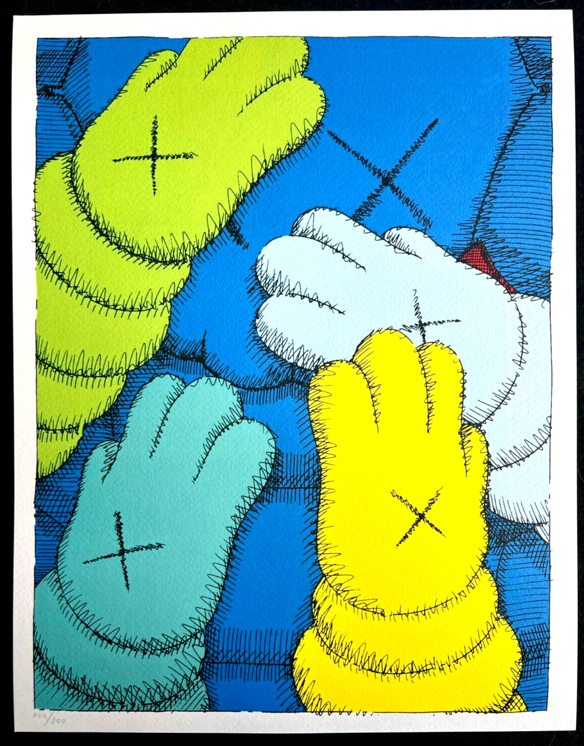 Kaws Lithograph Mori Art Museum Coa Numbered Limited Edition 200 Ex